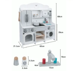 Bino Kinderkeuken Met Wasmachine En Toebehoren, Wit -Kinderen Speelgoeds Winkel bino kinderkeuken met wasmachine en toebehoren wit a360492 1