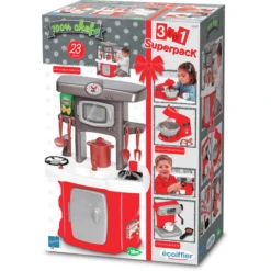 Ecoiffier 3-in-1 Superpack Met Keuken, Espressomachine En Keukenmachine -Kinderen Speelgoeds Winkel ecoiffier 3 in 1 superpack met keuken espressomachine en keukenmachine a363395 4