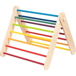 LEG & GO Klimdriehoek - Klimmuur (Zweeds) 2in1, Regenboog -Kinderen Speelgoeds Winkel leg go klimdriehoek klimmuur zweeds 2in1 regenboog a379553 2