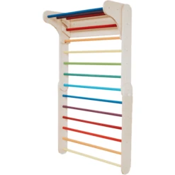 LEG & GO Klimdriehoek - Klimmuur (Zweeds) 2in1, Regenboog -Kinderen Speelgoeds Winkel leg go klimdriehoek klimmuur zweeds 2in1 regenboog a379553 3