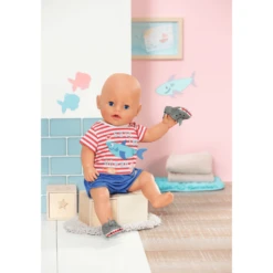 Zapf Creation BABY Born® Bath Pyjama & Klompjes Blauw 43cm -Kinderen Speelgoeds Winkel zapf creation baby born bath pyjama amp klompjes blauw 43cm a403227 3